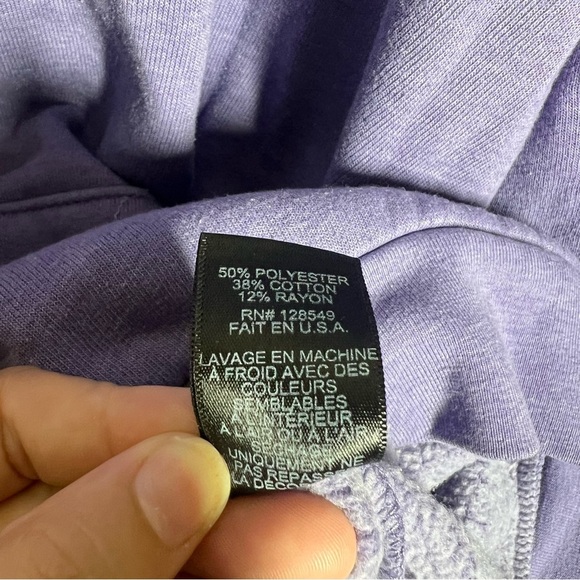 Aviator Nation Unisex Oversized Relaxed Logo Purple Hoodie Sweatshirt Size XXL - Picture 7 of 10